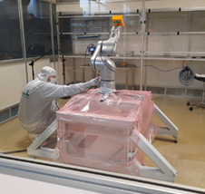 Figure 3: An engineer performing a cleanroom test (Source: Stäubli).